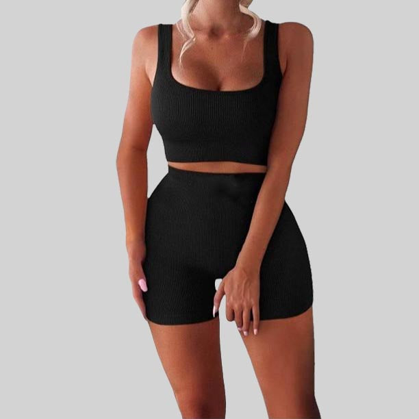 2 Piece Seamless Bra Shorts Set